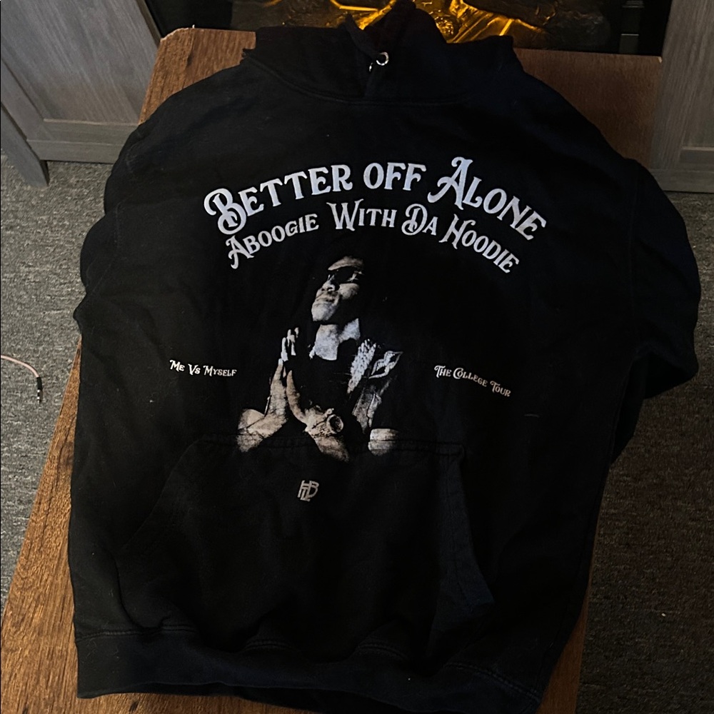 Black Graphic Hoodie
